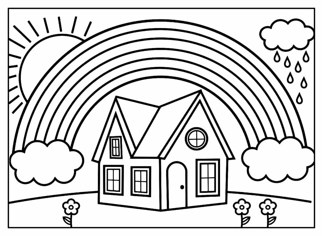 desenhos de arco iris para colorir 3