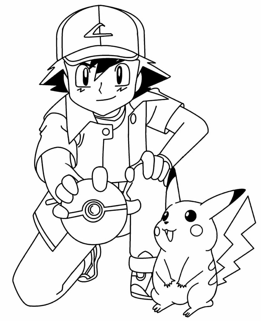 desenhos de ash para colorir 1