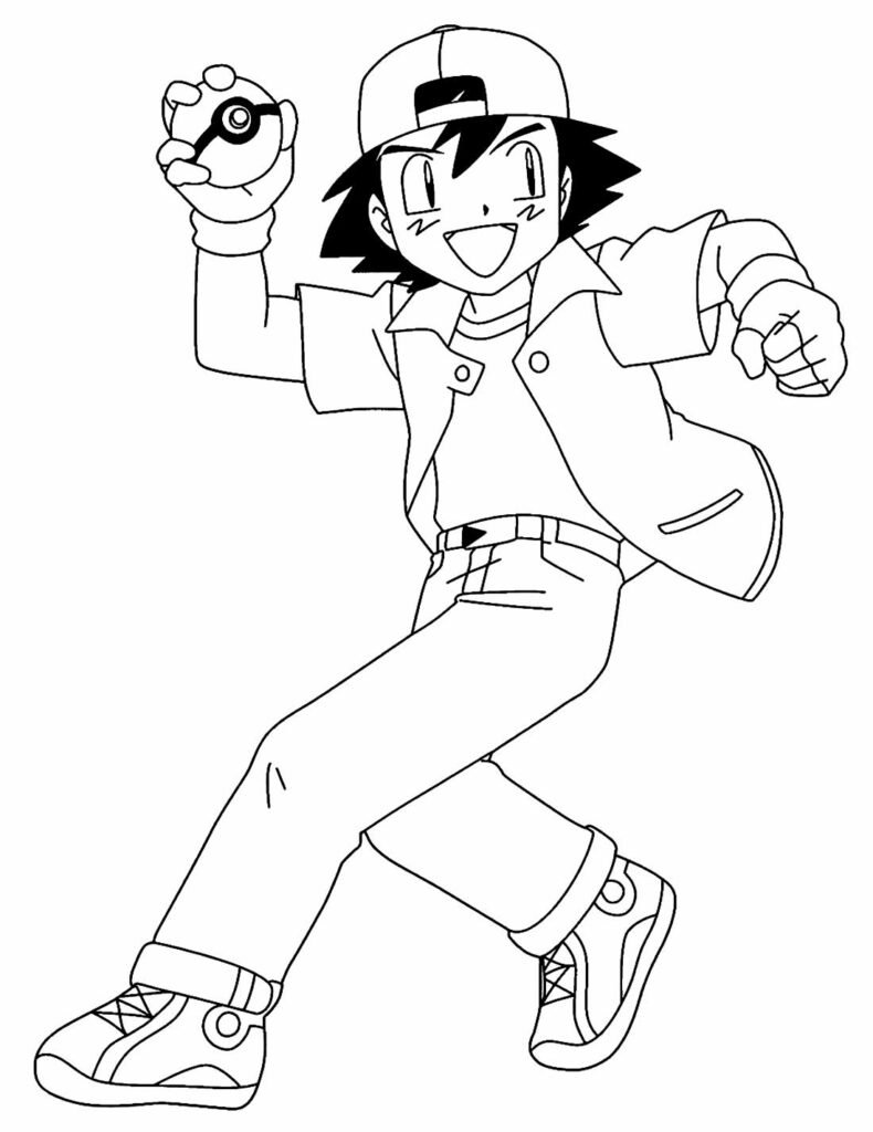 desenhos de ash para colorir 16