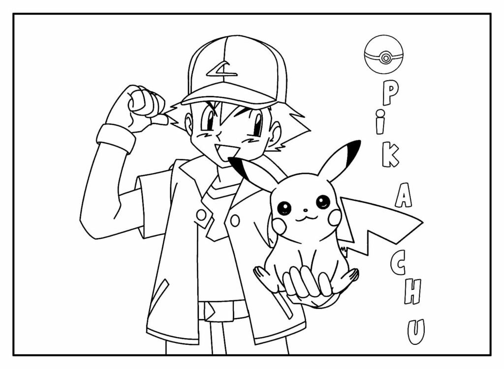 desenhos de ash para colorir 21