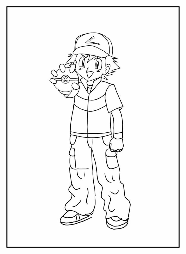 desenhos de ash para colorir 9