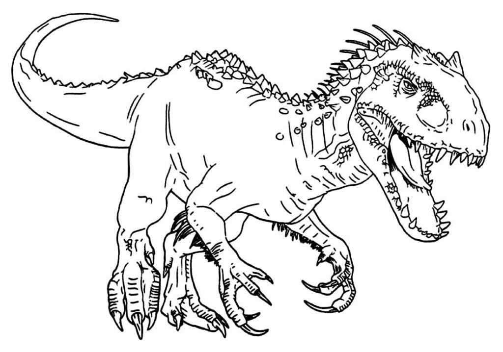 Desenho de Indominus Rex para colorir