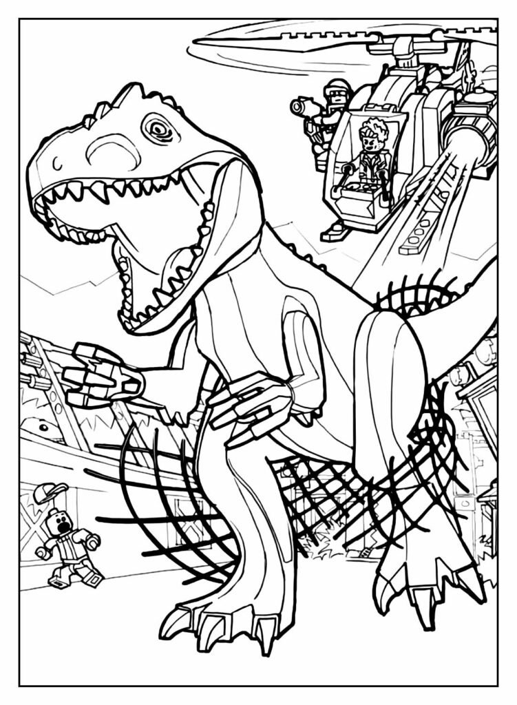 desenhos de jurassic park para colorir 17