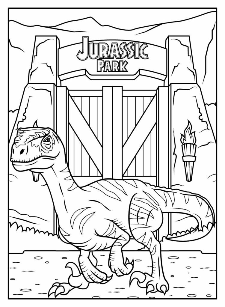 desenhos de jurassic park para colorir 6