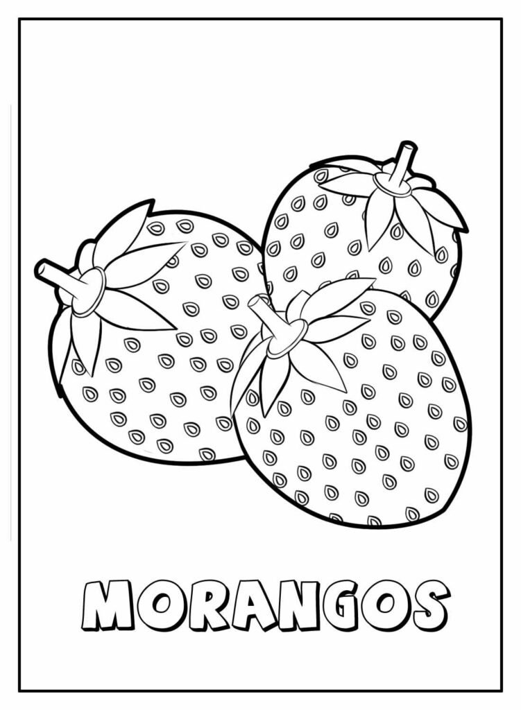 desenhos de morango para colorir 12a