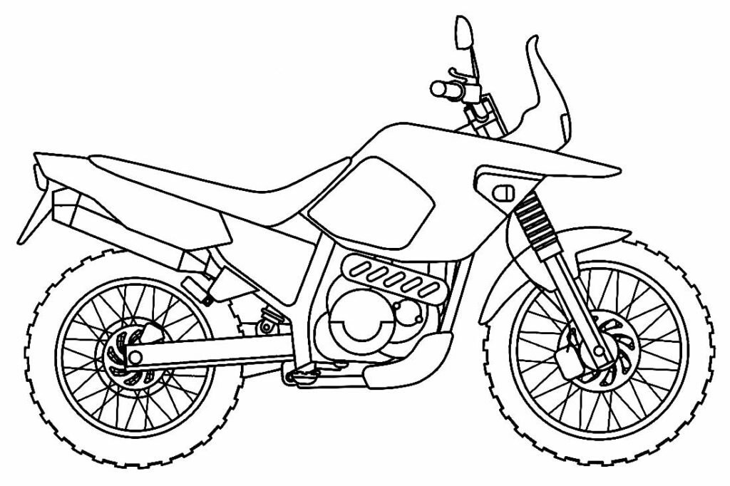 37+ Desenhos de Moto XJ6 para Imprimir e Colorir/Pintar