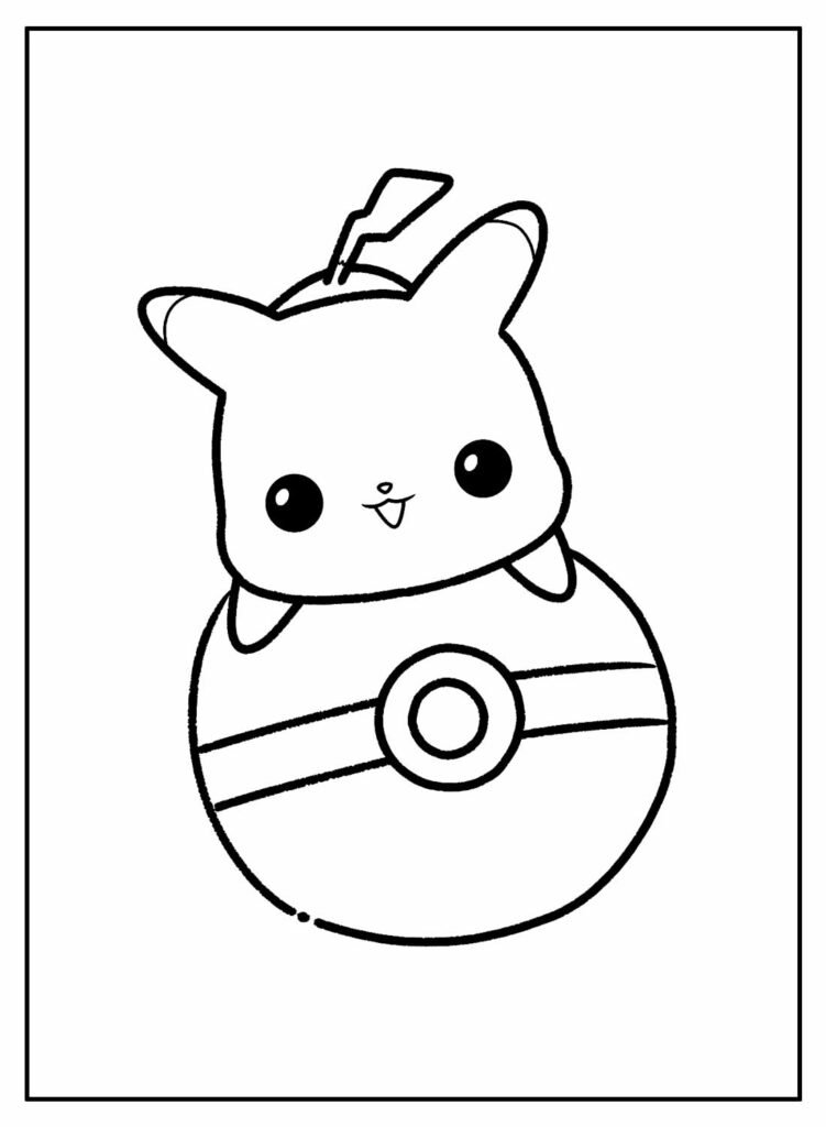 Desenhos do Pikachu para Colorir e Imprimir