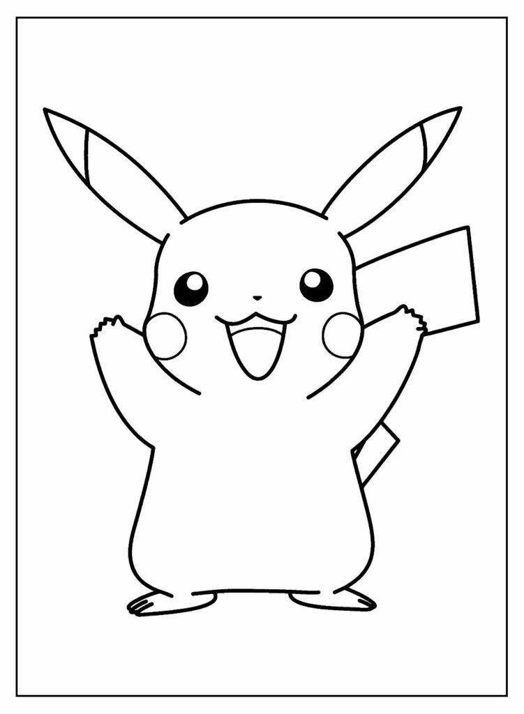 desenhos de pikachu para colorir 21