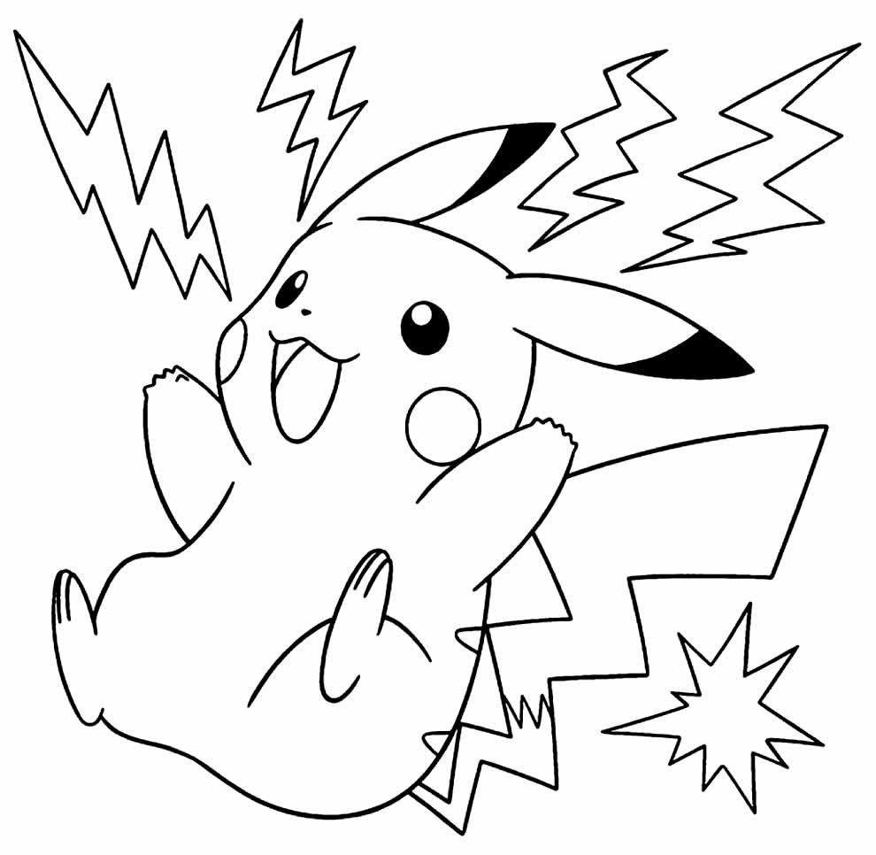 Desenhos para colorir Pikachu