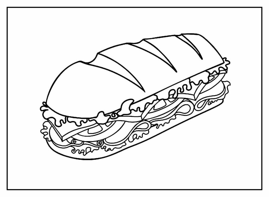 desenhos de sanduiche para colorir 27