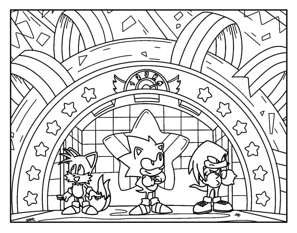 desenhos de sonic para pintar e colorir amigos