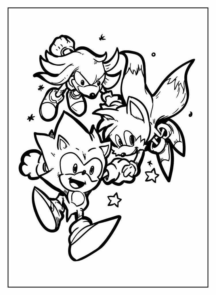 desenhos de sonic para pintar e colorir amigos cartoon