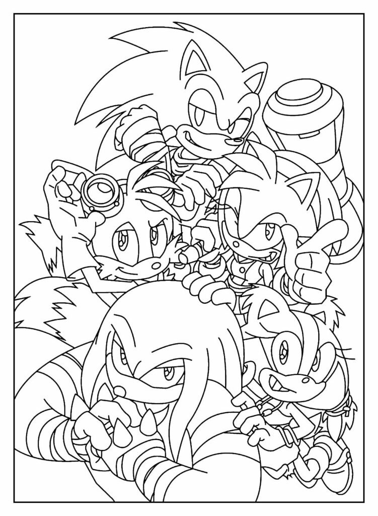 desenhos de sonic para pintar e colorir amigos divertido