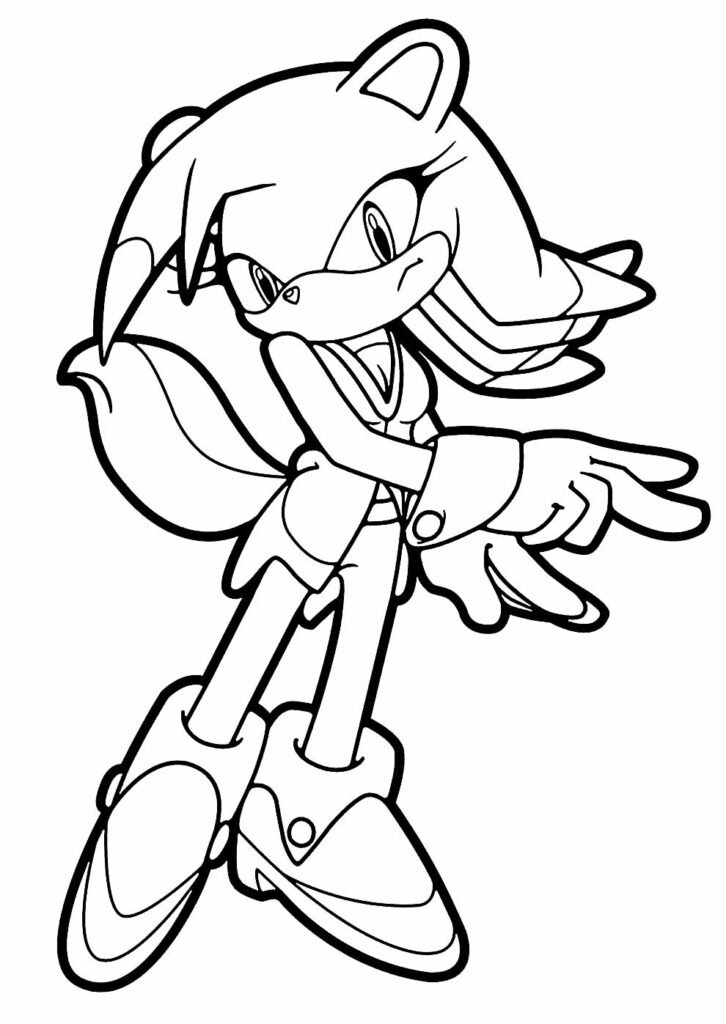 desenhos de sonic para pintar e colorir amy linda