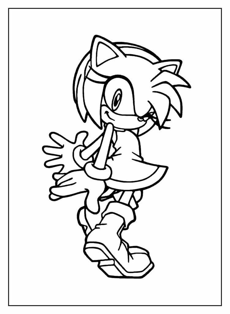 Namorada do Sonic: Amy - Sonic - Just Color Crianças : Páginas para colorir  para crianças