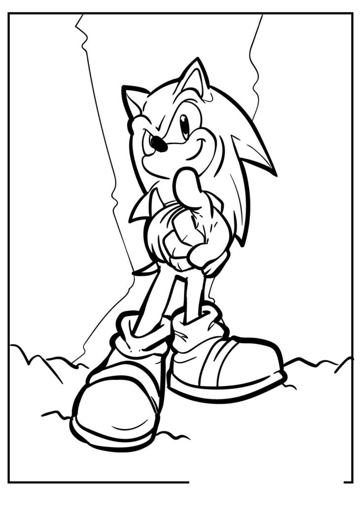 desenhos de sonic para pintar e colorir anime