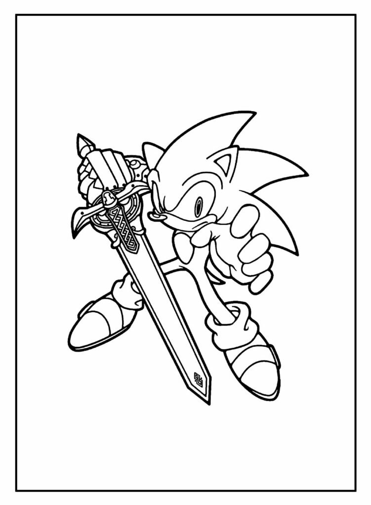 desenhos de sonic para pintar e colorir aventura