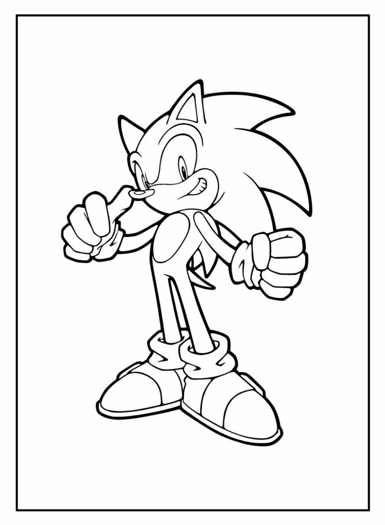 desenhos de sonic para pintar e colorir criança