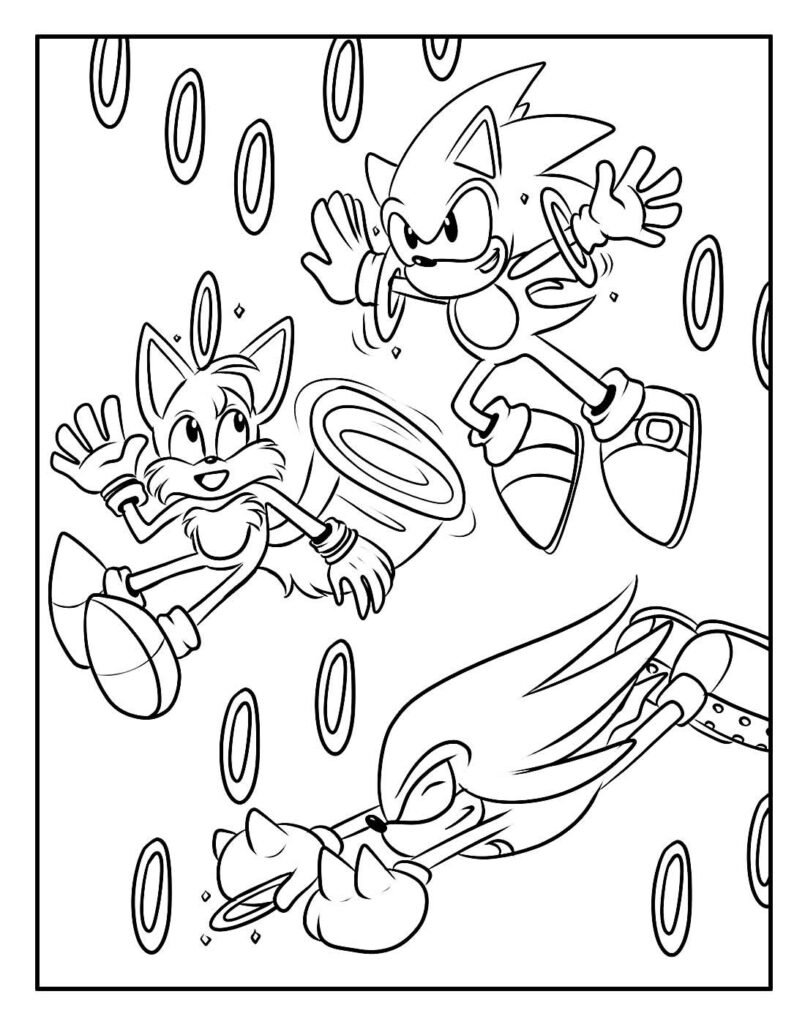 desenhos de sonic para pintar e colorir divertido