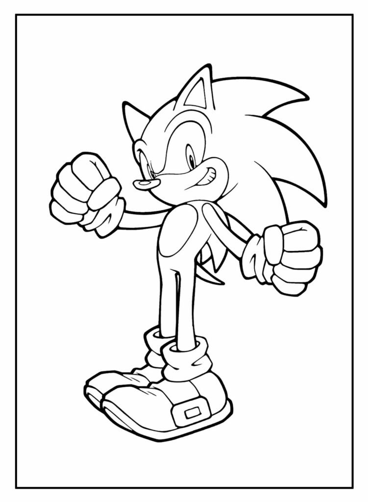 desenhos de sonic para pintar e colorir mania