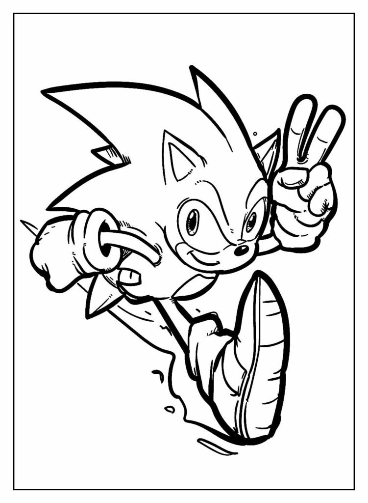 desenhos de sonic para pintar e colorir rapido