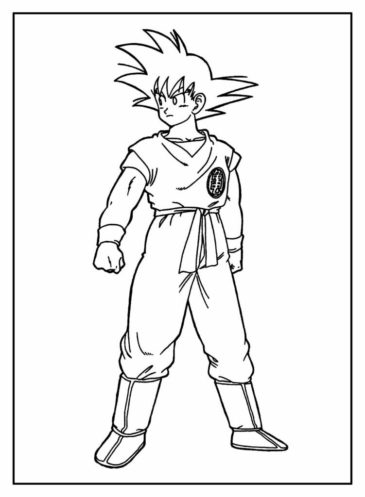 desenhos de super herois para colorir goku dragon ball