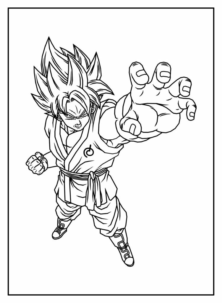 desenhos de super herois para colorir goku dragon ball super