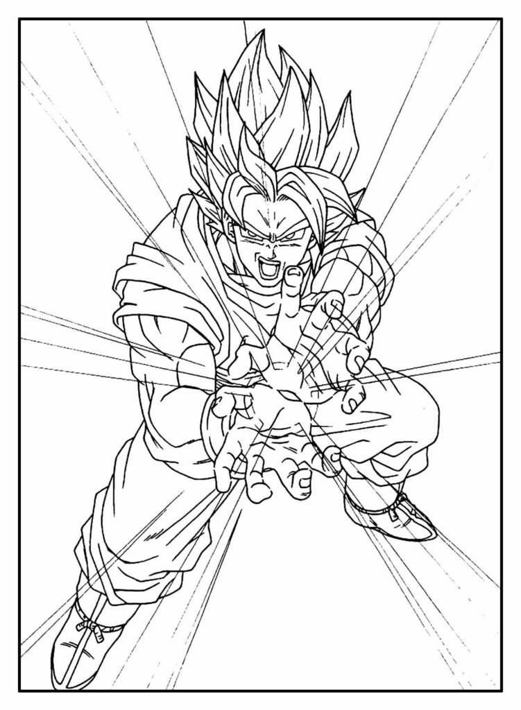 desenhos de super herois para colorir goku draogn ball z