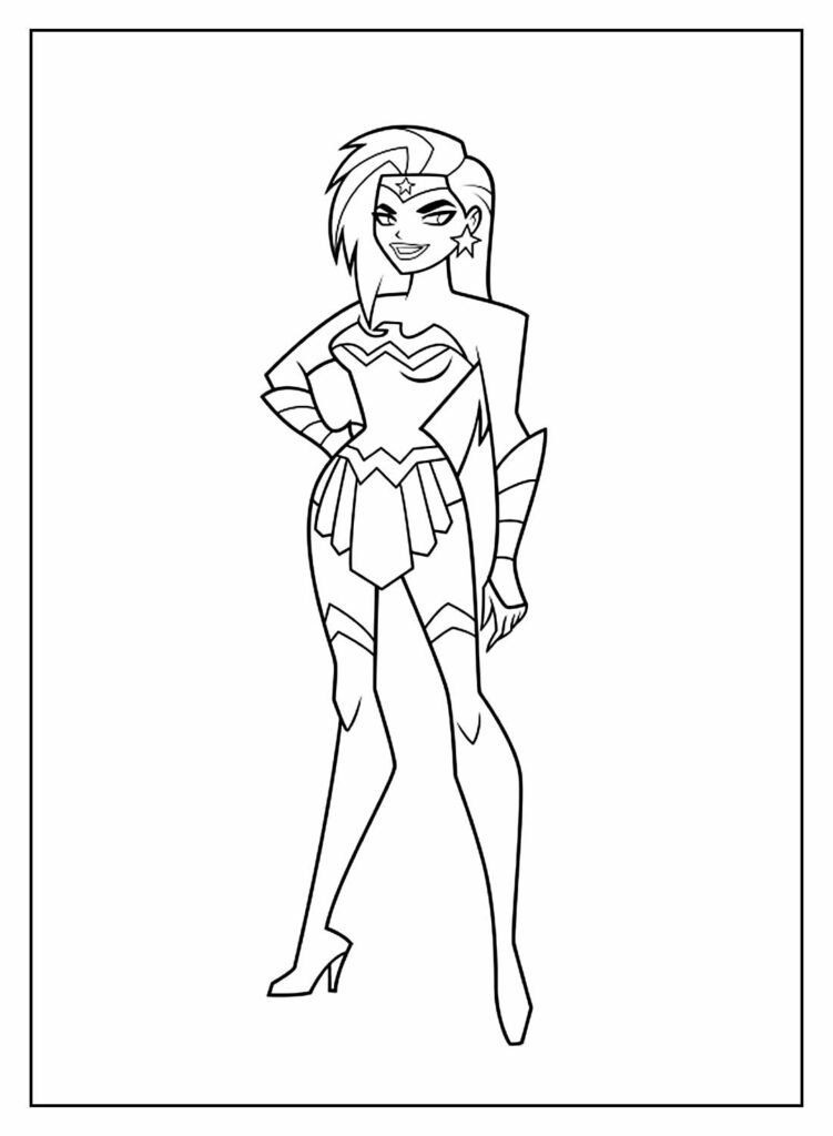 desenhos de super herois para colorir mulher maravilha comic