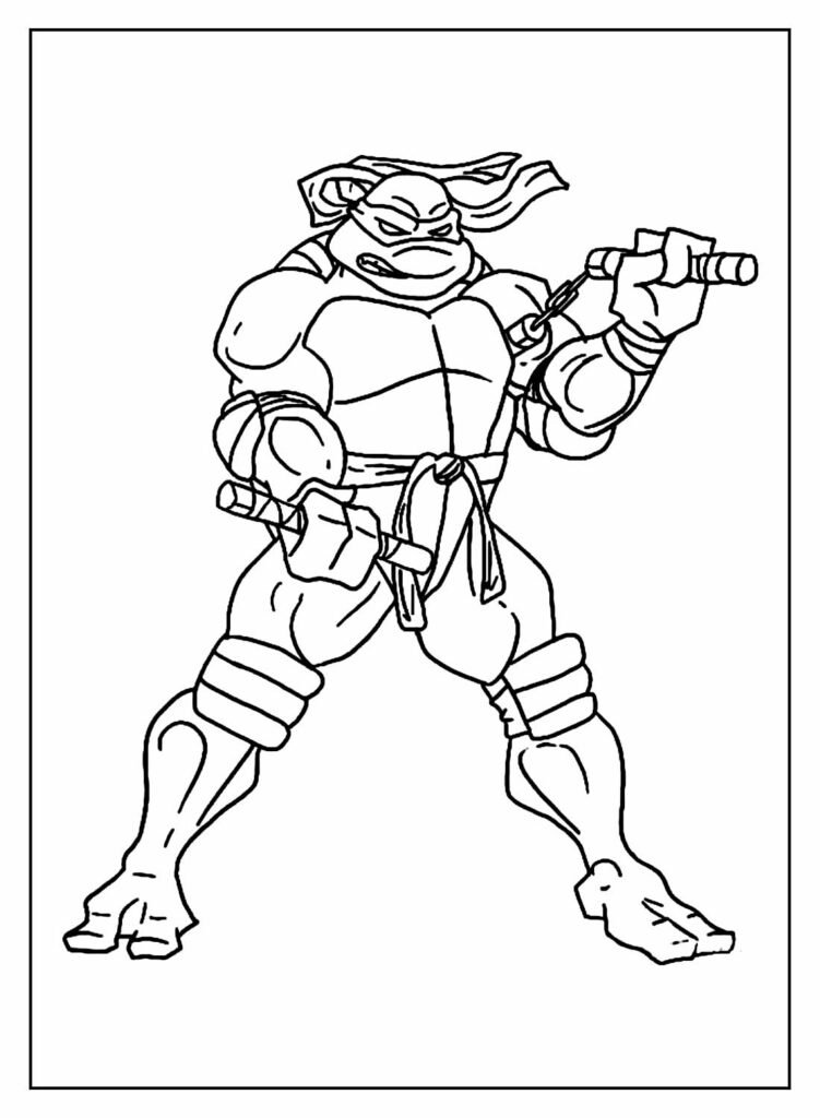 desenhos de super herois para colorir tartarugas ninja michelangelo