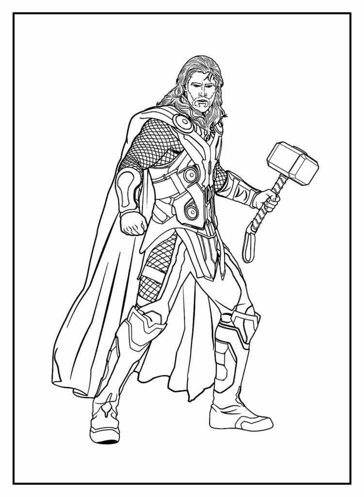 desenhos de super herois para colorir thor filme