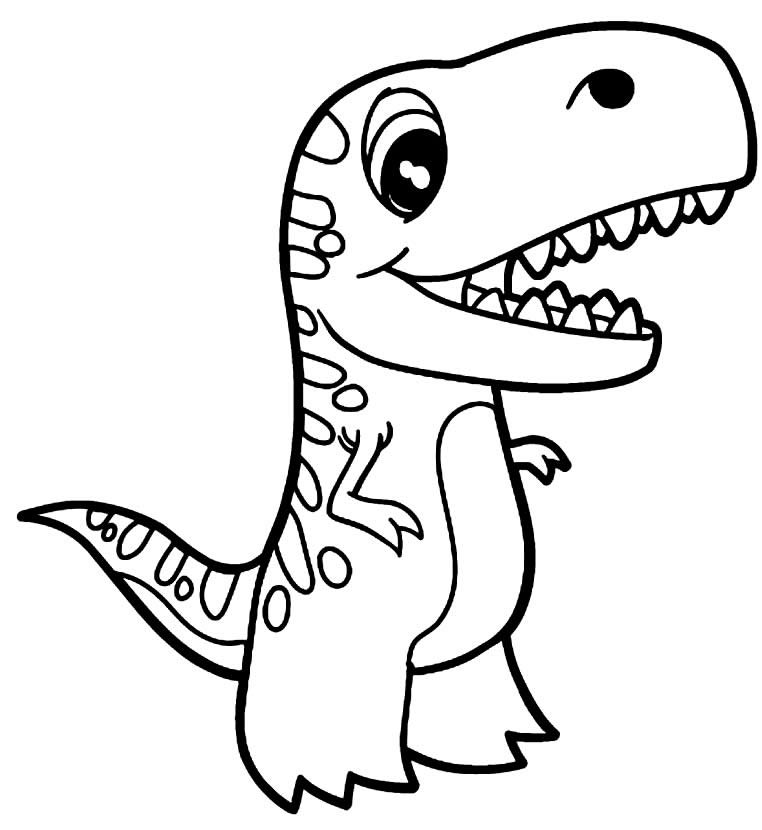 Desenho de Emoji T-rex para colorir  Desenhos para colorir e imprimir  gratis