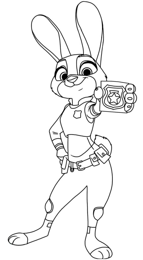 desenhos de zootopia para colorir 1