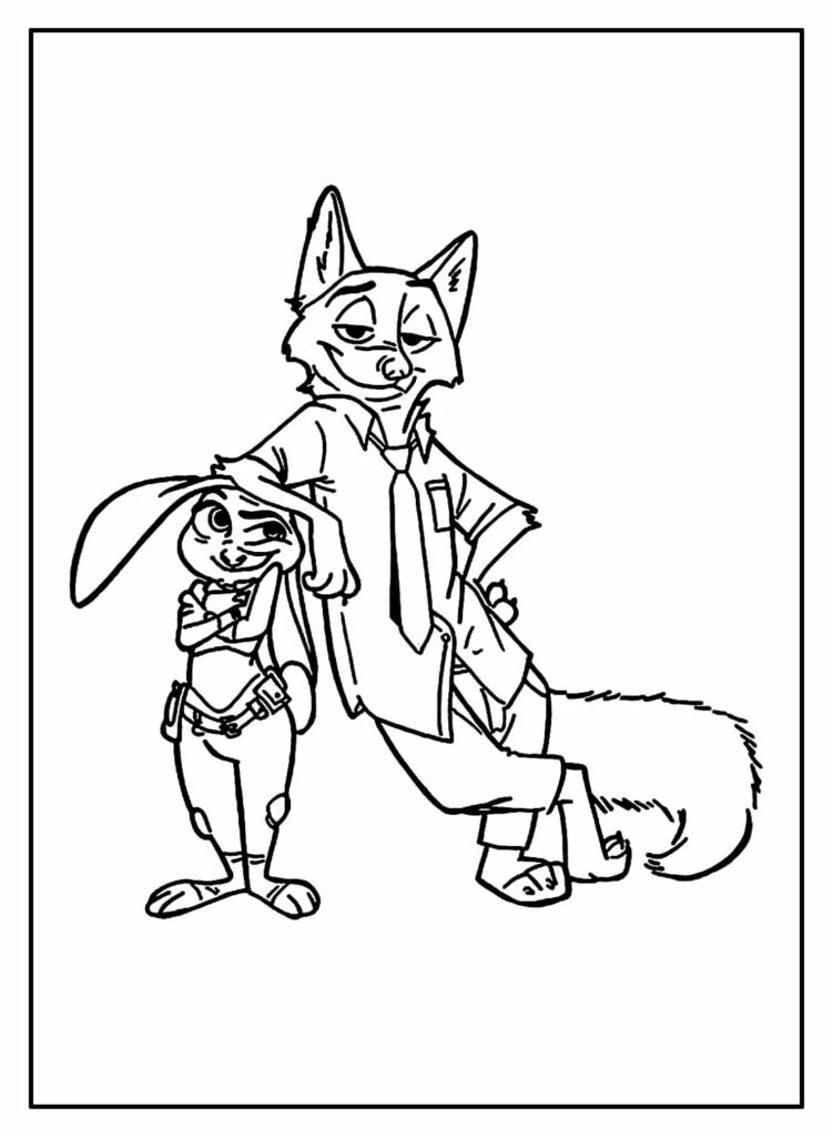 desenhos de zootopia para colorir 14