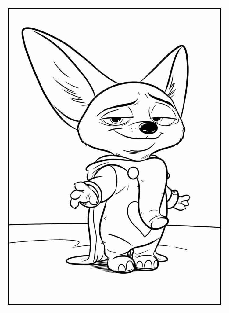 desenhos de zootopia para colorir 2