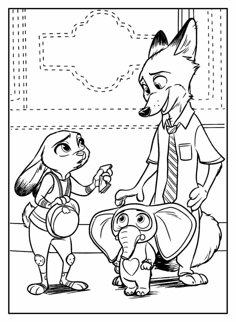 desenhos de zootopia para colorir 20