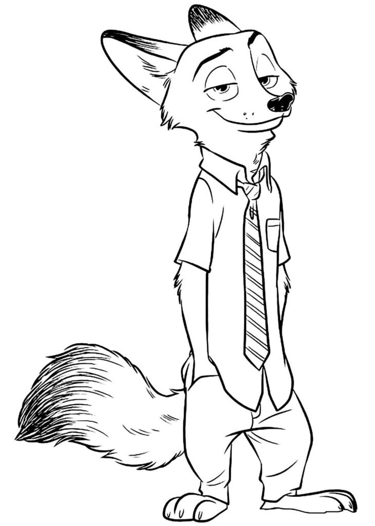 desenhos de zootopia para colorir 3