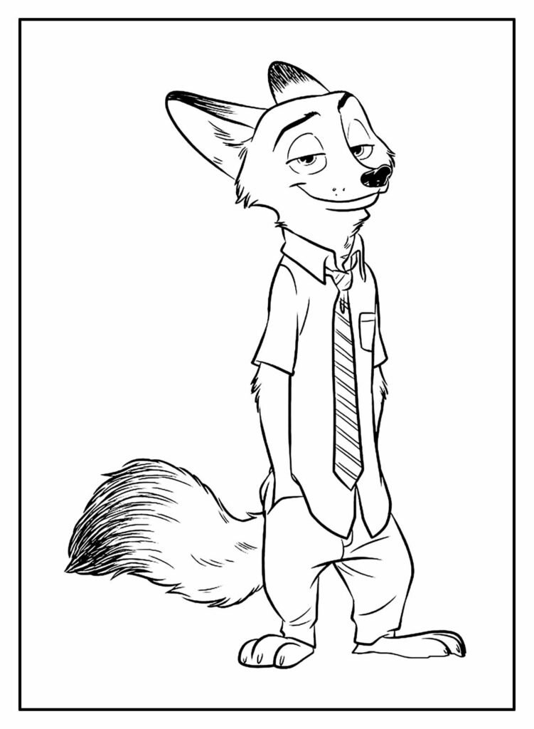 desenhos de zootopia para colorir 4