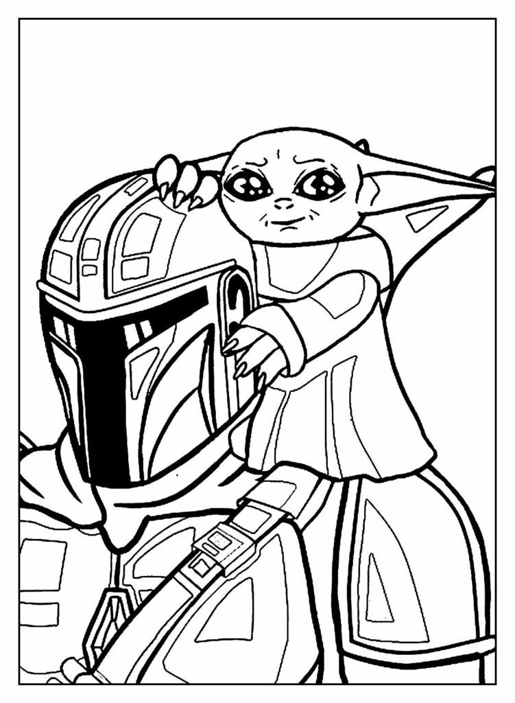 desenhos do baby yoda para colorir 1