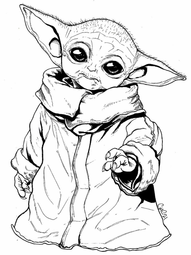 desenhos do baby yoda para colorir 27