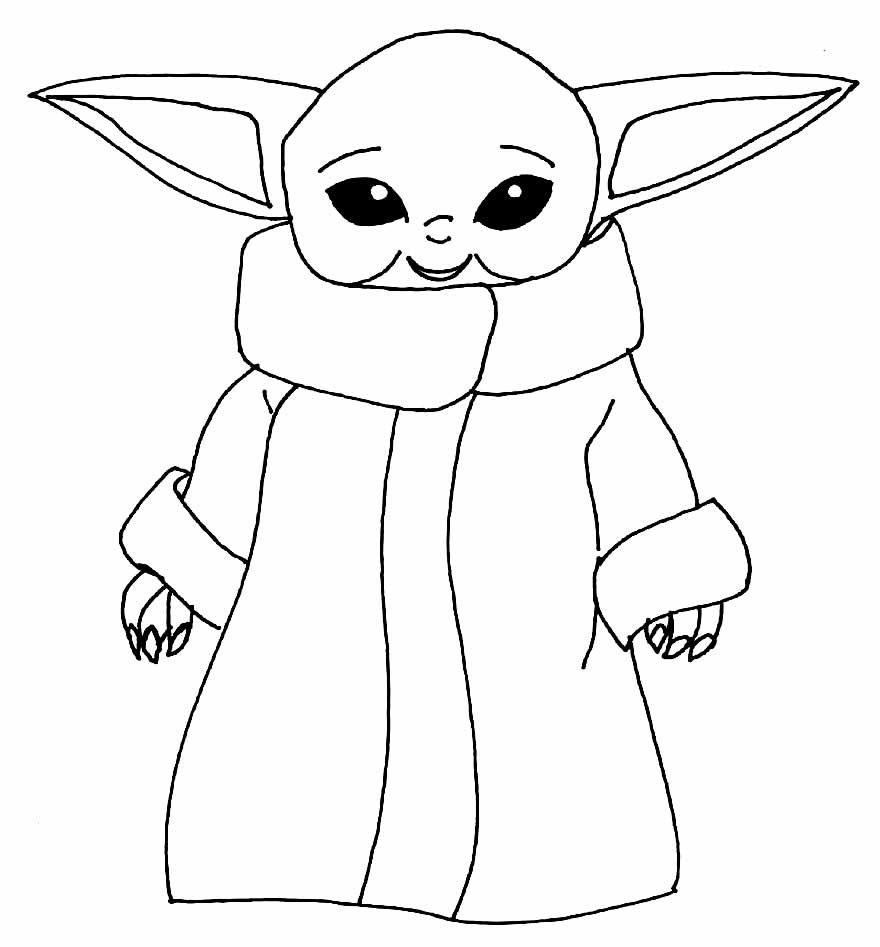 desenhos do baby yoda para colorir 4