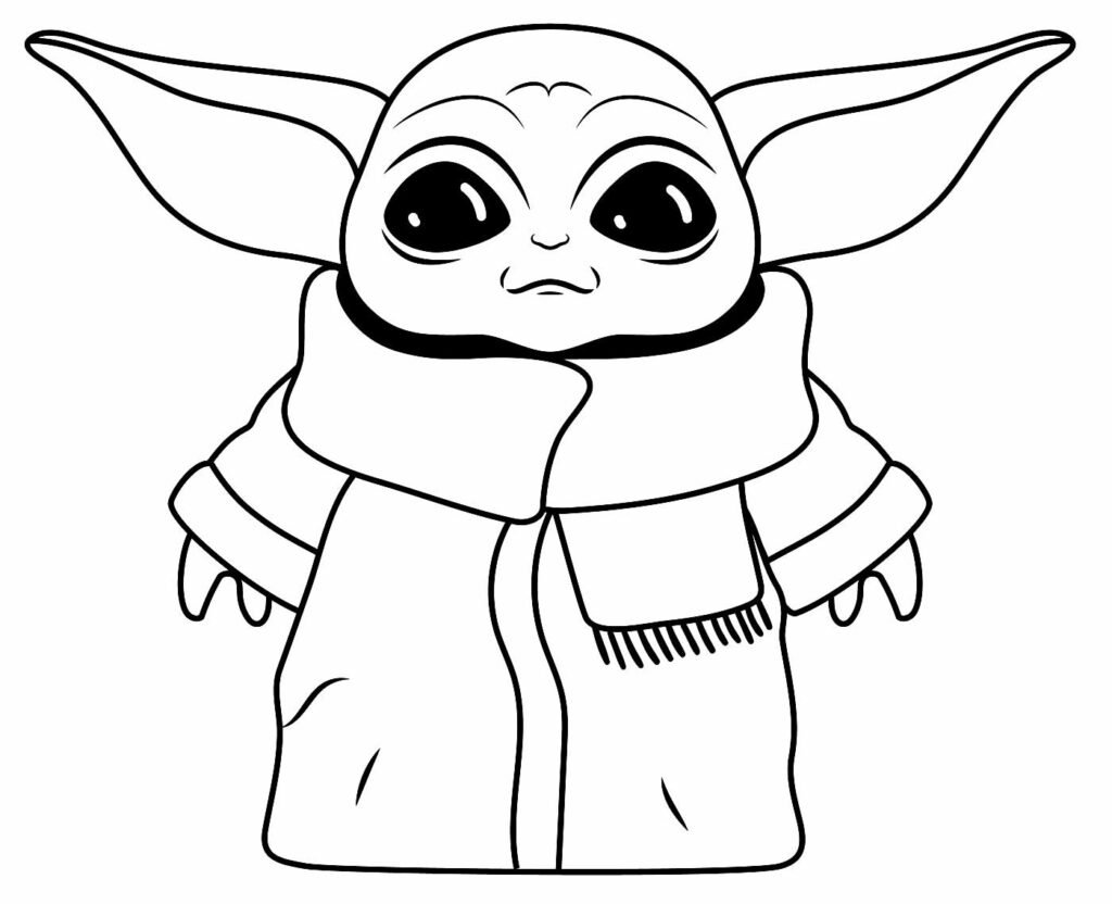 desenhos do baby yoda para colorir 5