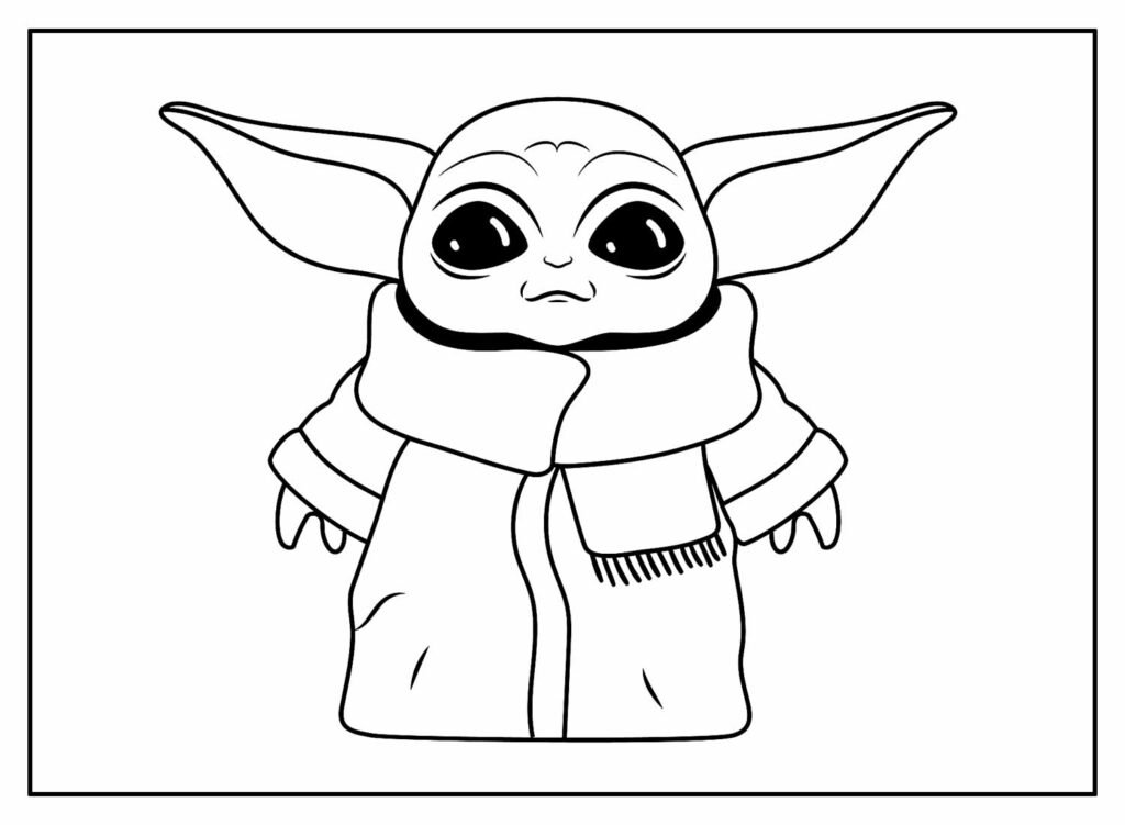 desenhos do baby yoda para colorir 7