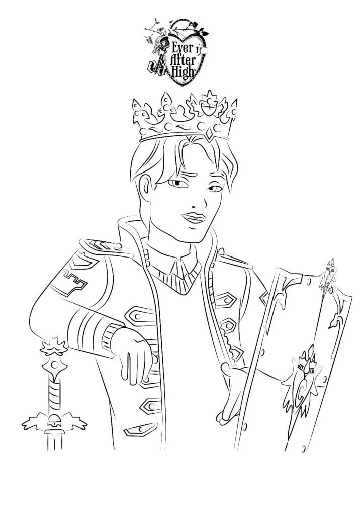 desenhos ever after hight para colorir principe boy