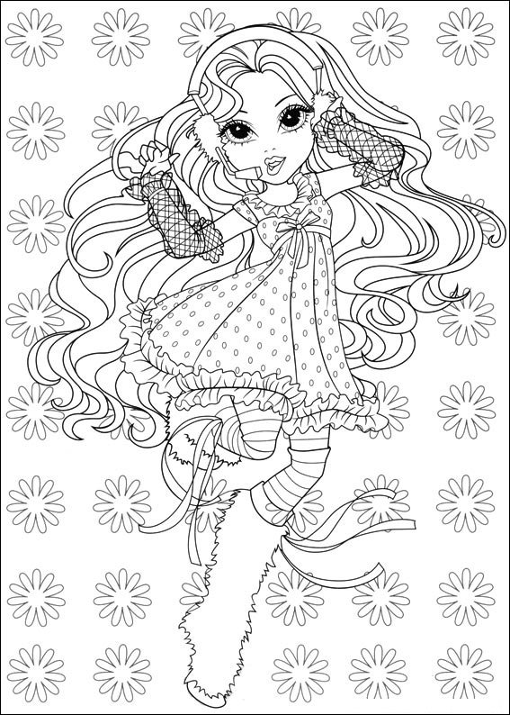 desenhos moxie girlz para colorir bonita