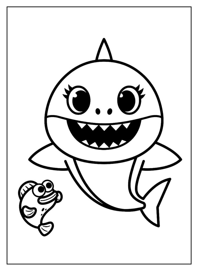 desenhos para colorir de baby shark 2