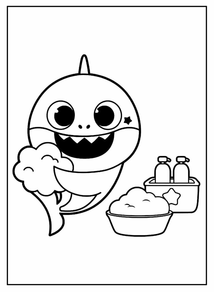 desenhos para colorir de baby shark 26