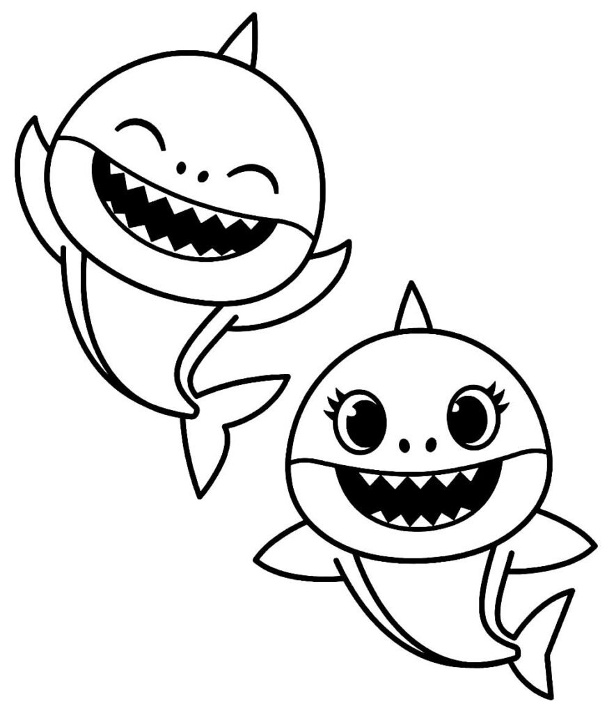 desenhos para colorir de baby shark 28