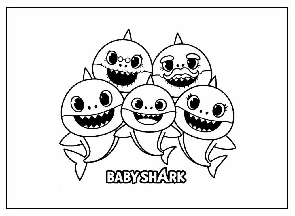 desenhos para colorir de baby shark 3