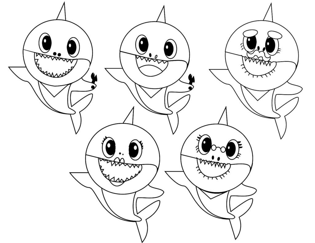 desenhos para colorir de baby shark 34